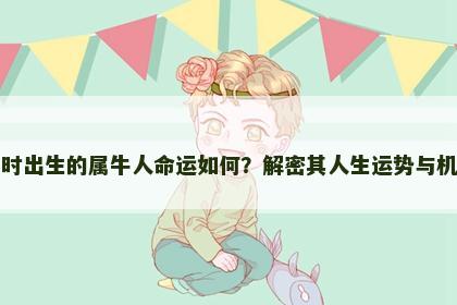 午时出生的属牛人命运如何？解密其人生运势与机遇