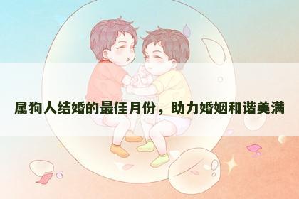 属狗人结婚的最佳月份，助力婚姻和谐美满