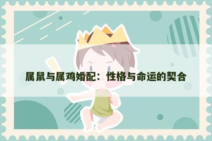 属鼠与属鸡婚配：性格与命运的契合