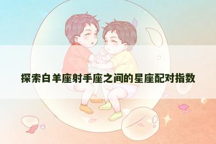 探索白羊座射手座之间的星座配对指数