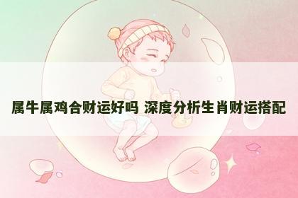 属牛属鸡合财运好吗 深度分析生肖财运搭配