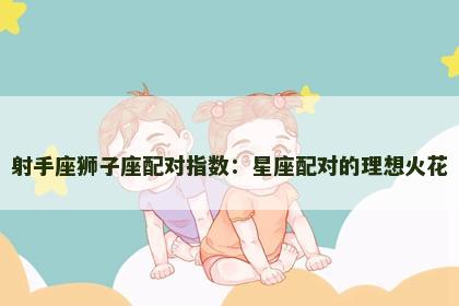 射手座狮子座配对指数：星座配对的理想火花