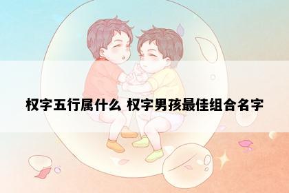 权字五行属什么 权字男孩最佳组合名字