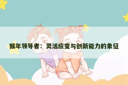 猴年领导者：灵活应变与创新能力的象征