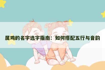 属鸡的名字选字指南：如何搭配五行与音韵