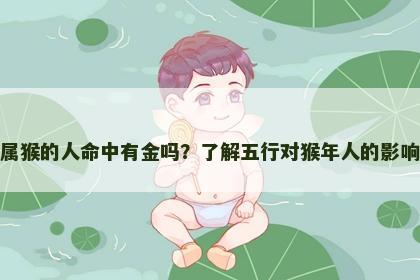 属猴的人命中有金吗？了解五行对猴年人的影响