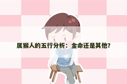 属猴人的五行分析：金命还是其他？