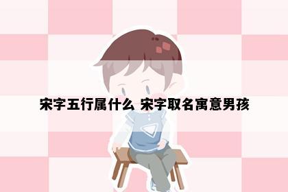 宋字五行属什么 宋字取名寓意男孩