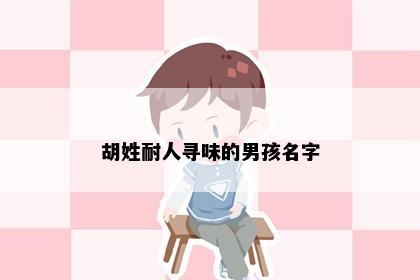 胡姓耐人寻味的男孩名字