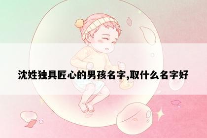 沈姓独具匠心的男孩名字,取什么名字好